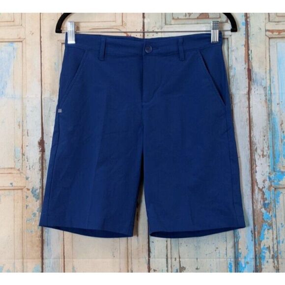 Adidas Mens Size Medium Blue Flat Front Low Rise B Solid Bermuda Shorts DZ0616 - Picture 2 of 8